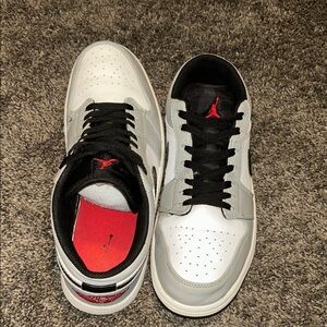 Air Jordan Low Grey White and Black Sneakers